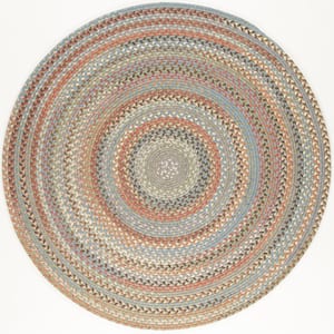 Greenwich Seaweed Multi 8 ft. x 8 ft. Round Indoor Braided Area Rug