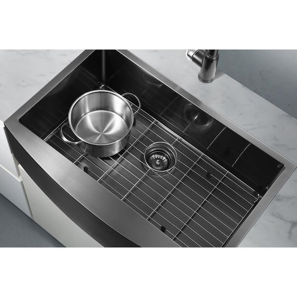 33 inch Flush Mount Medium Single Bowl Stainless Steel Kitchen Sink