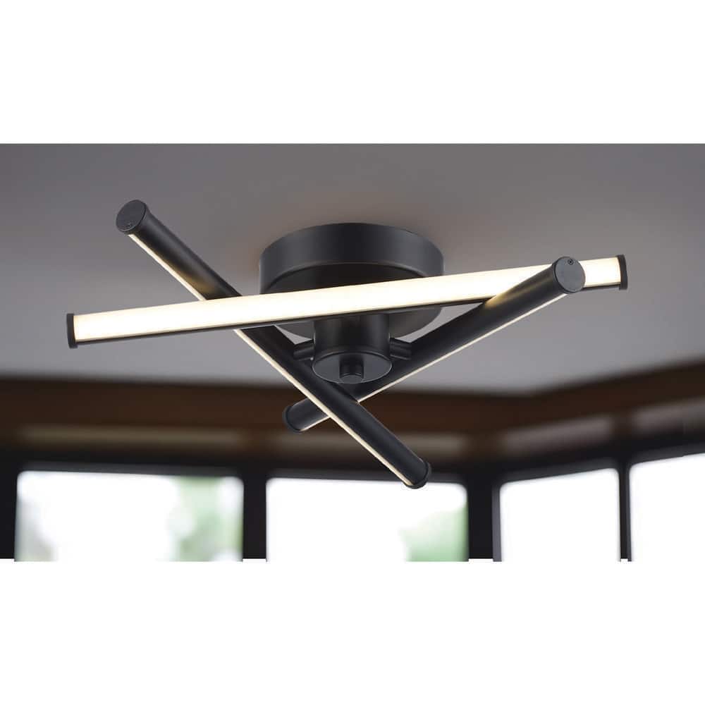York 15 in. Modern Black Linear Integrated Selectable LED Dimmable Flush Mount Ceiling Light with 3-CCT price history on PriceWatchPro