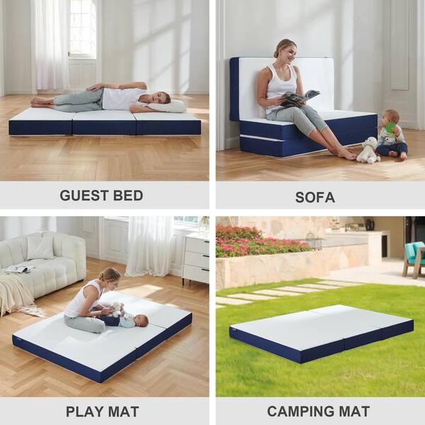 Sleeping Mats For Adults,Memory Foam Folding Pad,Trifold Cot - View #8