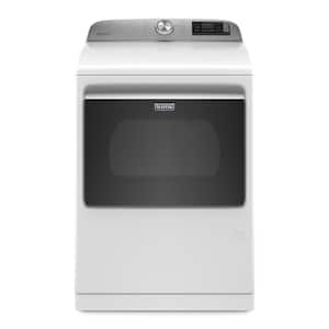 7.4 cu. ft. 120-Volt Smart Capable White Gas Vented Dryer with Steam and Hamper Door, ENERGY STAR