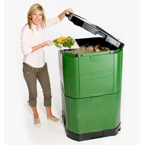 Exaco Kitchen Compost Collector, Green, 2.4 gal