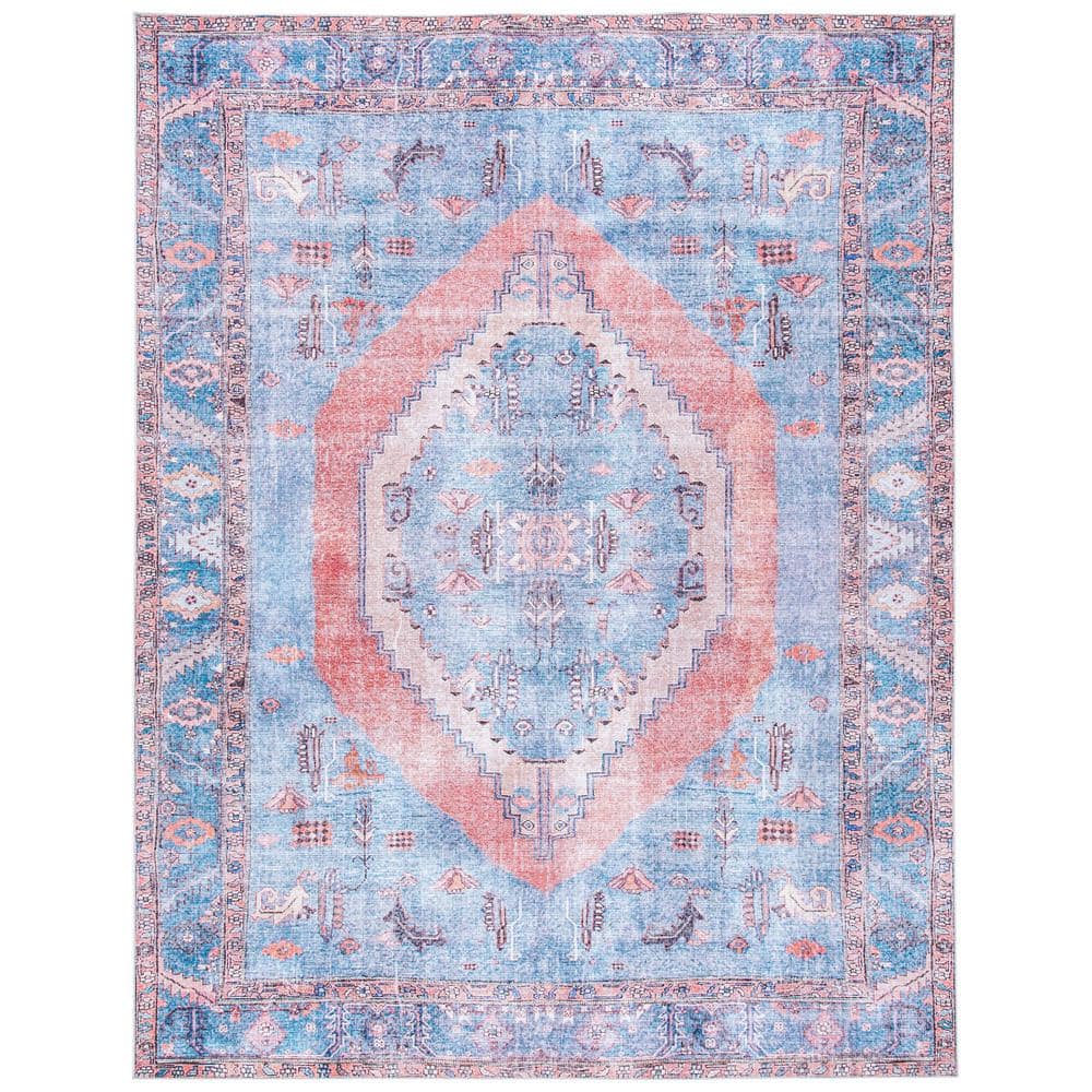 SAFAVIEH Serapi Light Blue/Beige 8 ft. x 10 ft. Machine Washable