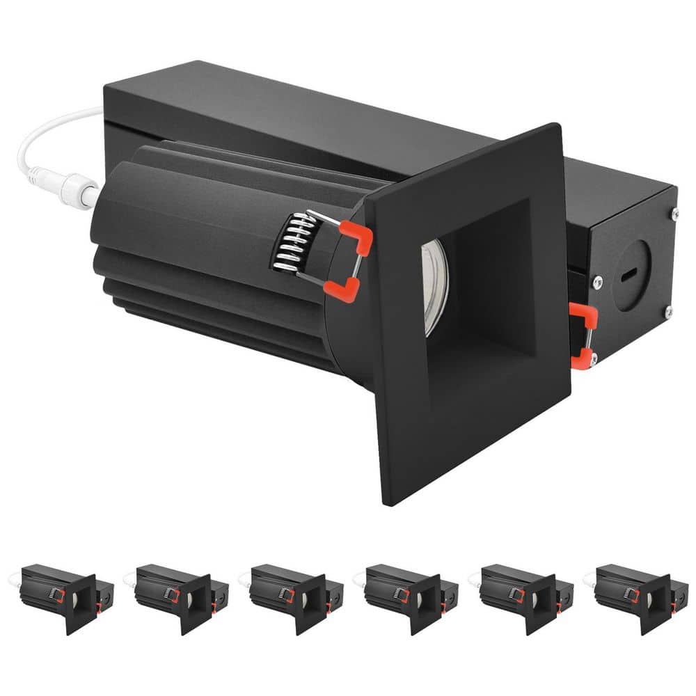 2 In. Integrated LED Regressed Light with Square Black Trim 5CCT Dimmable 14/20W, 38° Beam, 1200/1700LM, 277V 6 Pack price history on PriceWatchPro