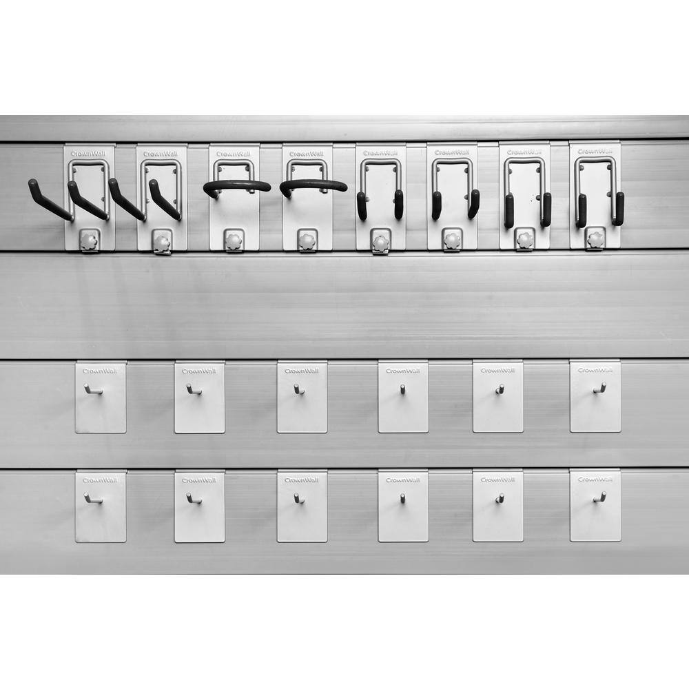 Graphite PVC Slatwall Panels with 20-Piece Locking Hook Kit