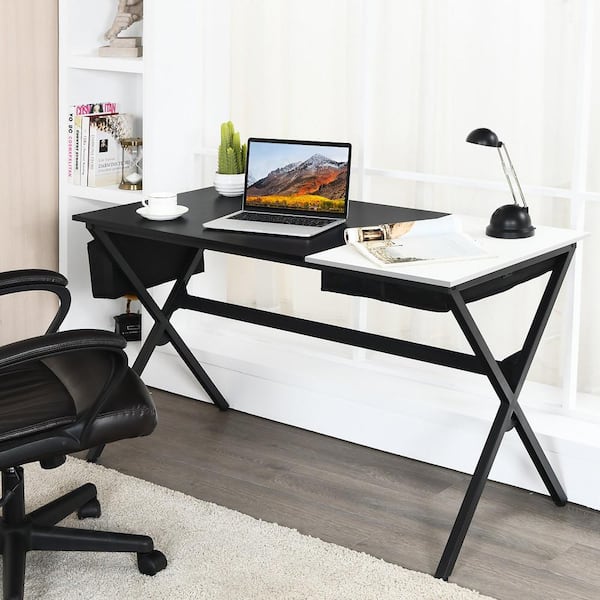 Homcom L-shaped Home Office Writing Desk With Storage Shelf Drawer  Industrial Corner Pc Study Table Computer Workstation Brown : Target