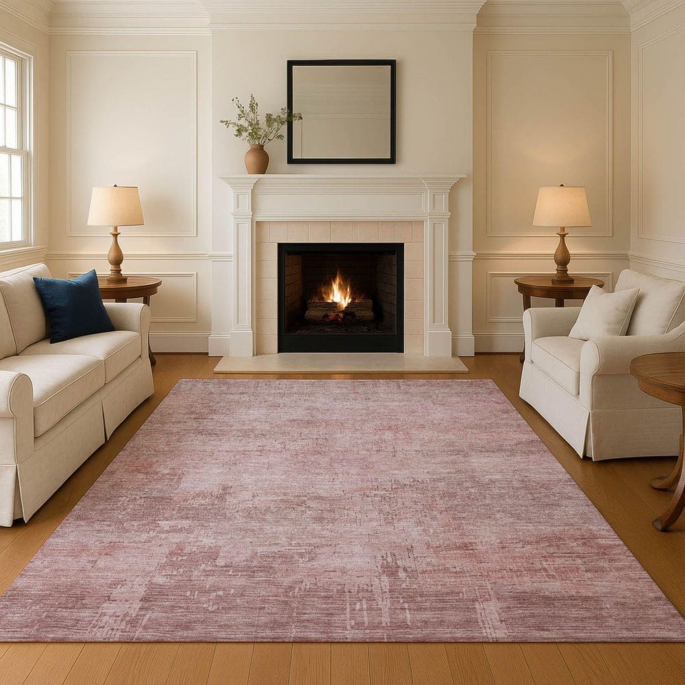 Mayfield Premium Machine Washable Abstract AMF1650 Blush 10 ft. x 14 ft. Area Rug price history on PriceWatchPro