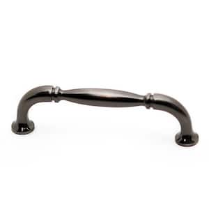 Hudson Collection 3 3/4 in. (96 mm) Black Nickel Traditional Curved Cabinet Bar Pull