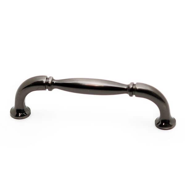 Richelieu Hardware Hudson Collection 3 3/4 in. (96 mm) Black Nickel Traditional Curved Cabinet Bar Pull