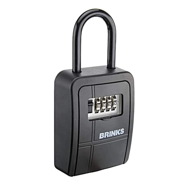 Lock Box, Portable Shackle with Resettable 4-Digit Combination and Key Organizer