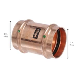 ProPress 2 in. x 2 in. Copper Coupling No Stop