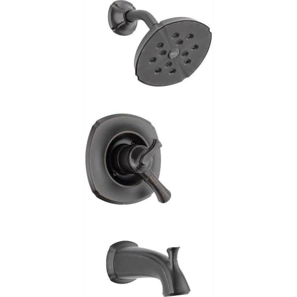 Delta Addison 1-Handle H2Okinetic Tub and Shower Faucet Trim Kit in Venetian Bronze (Valve Not Included)