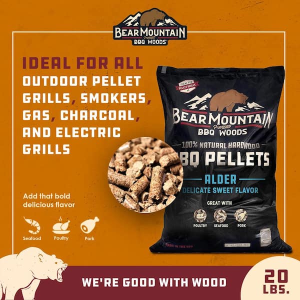 20 BBQ 100% Natural Hardwood Alder Sweet Flavor Pellets FK11