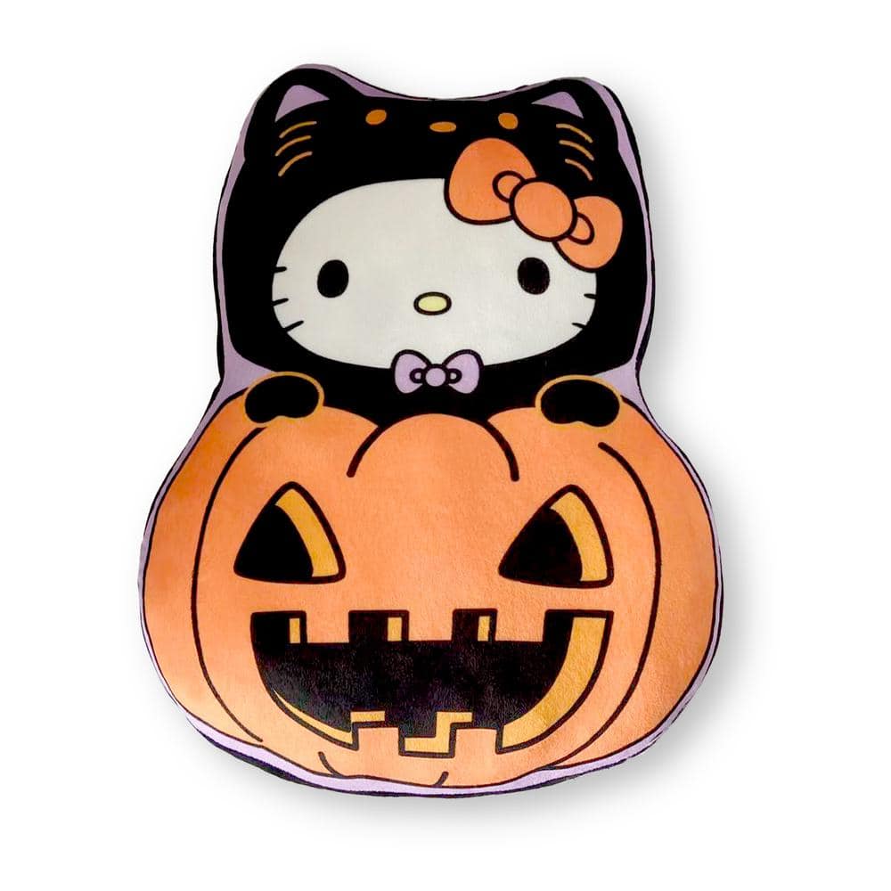 Hello kitty halloween Skeleton /pumpkin throw authentic new vhtf