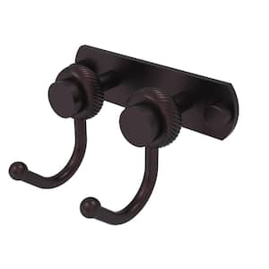 Mercury Collection 2 Position Multi Screw-In Robe Hook with Twisted Accent in Antique Bronze
