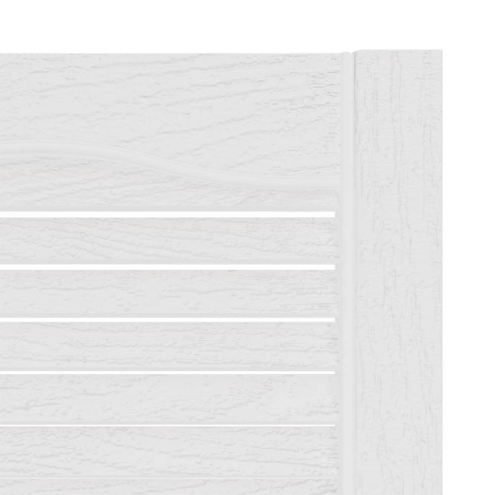14.5" x 36" Beige Vinyl Louvered Exterior Shutters