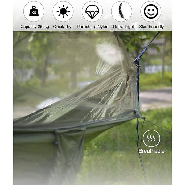 SenQWFa 8.5 ft. Portable Camping Hammock with Mosquito Net-Ultra