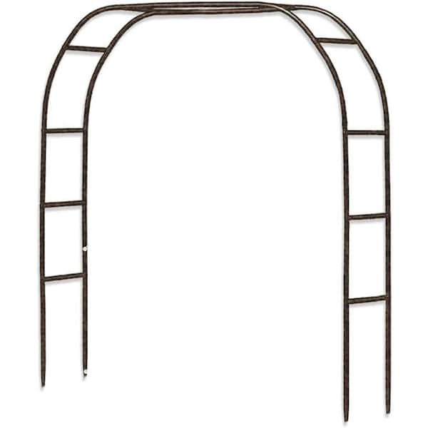 Unbranded 93.7 in. x 66.14 in. Brown Metal Garden Arbor Garden Arch Outdoor Wedding Party Archway Climbing Plants Support
