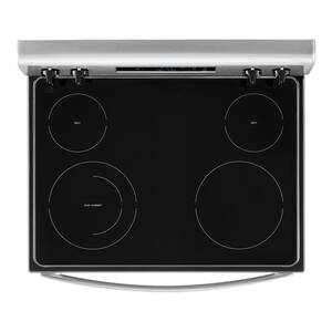 30 in. 5.3 cu. ft. 4-Burner Electric Range in Stainless Steel with Storage Drawer