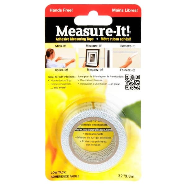 Measure-It! 1 in. x 10 yds. Adhesive Measuring Tape