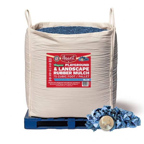 Viagrow 2000 lb. /75 cu. ft. /2.77 cu. yd. Playground and Landscape Blue Rubber Mulch (1-Tote)