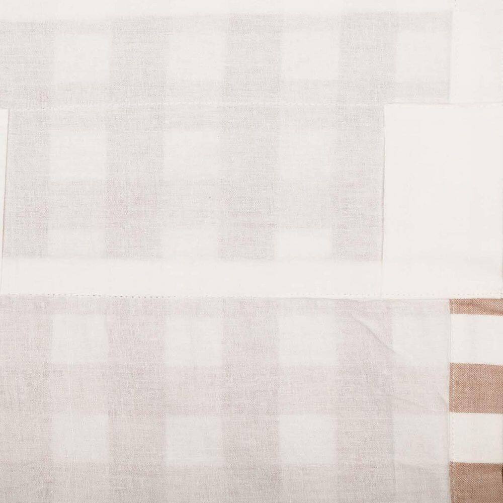Portabella Brown and White Cotton Buffalo Check Valance 16x60