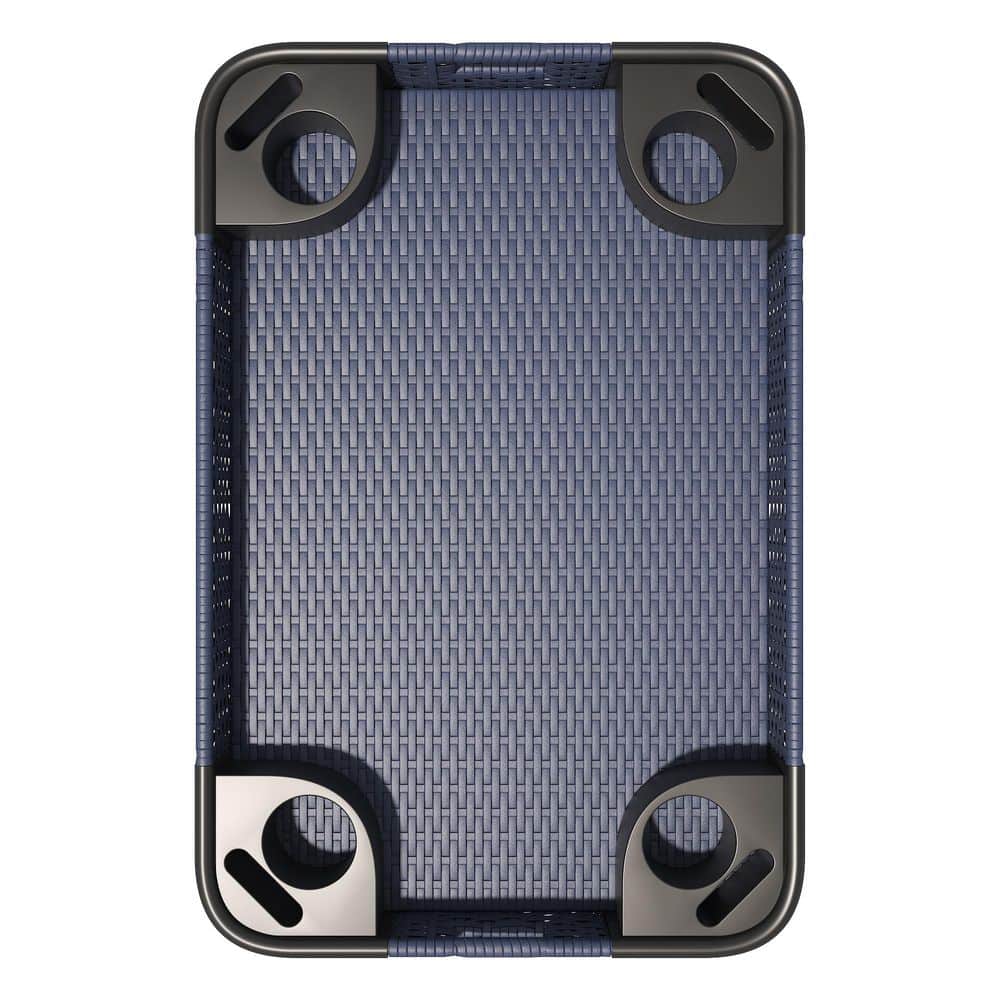 Blue 36 in. x 24 in. Floating Tray for Pool Wicker Serving Table Aluminum Frame Breakfast Tray for Swimming Pool price history on PriceWatchPro