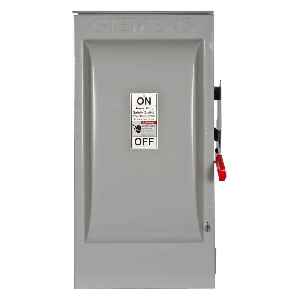 Siemens Heavy Duty 200 Amp 240-Volt 3-Pole Outdoor Fusible Safety