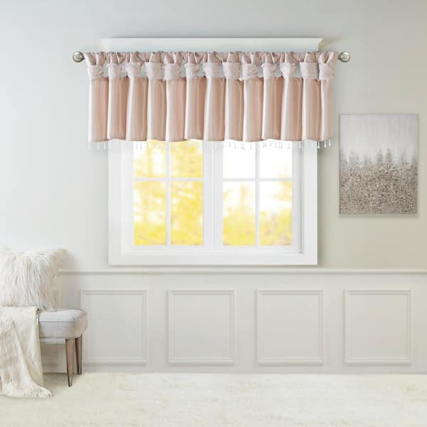 Natalie 26 in. L 50 in. W Blush Polyester Light Filtering Window Valance