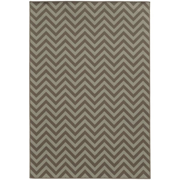 Home Decorators Collection Breakwater Grey 4 ft. x 6 ft. Indoor/Outdoor Patio Area Rug