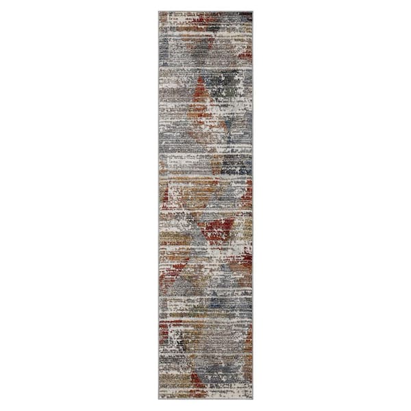 Anderson Multi 1 ft. 11 in. x 10 ft. Modern Contemporary Abstract Runner Rug