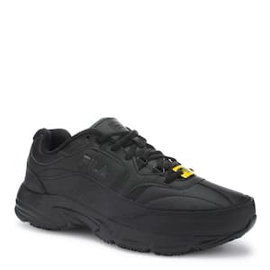 Men's Memory Workshift Slip Resistant Athletic Shoes - Soft Toe - BLACK Size 8.5(M)