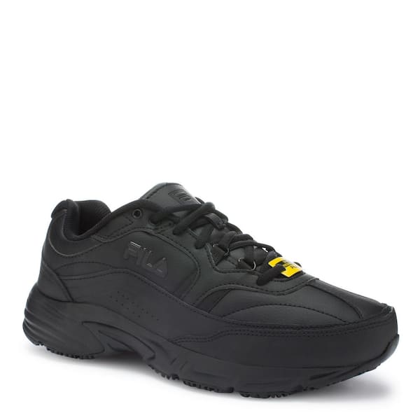 Fila Men's Memory Workshift Slip Resistant Athletic Shoes - Soft Toe - BLACK Size 10(M)
