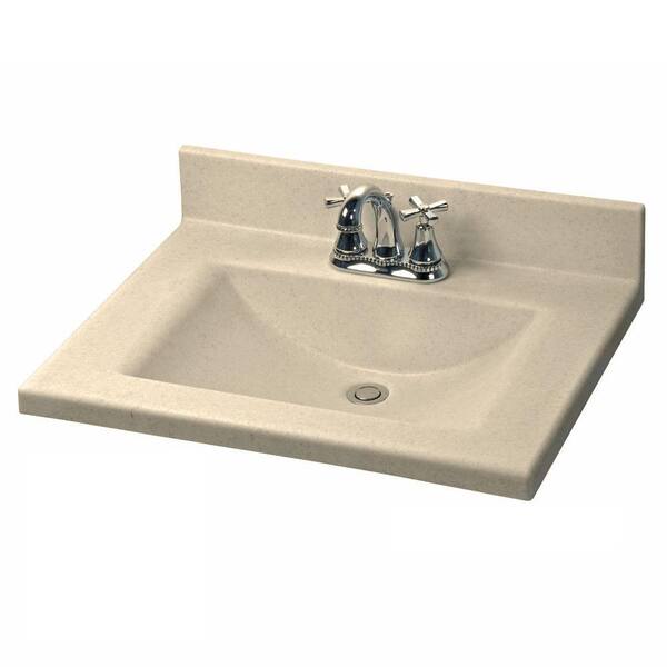 American Standard Silkstone 25 in. Cultured Marble Single Basin Vanity Top in Sand Granite with Sand Granite Basin