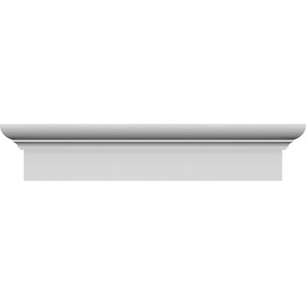 Ekena Millwork 1-3/4 in. x 179 in. x 6-1/4 in. Polyurethane Standard Crosshead Moulding