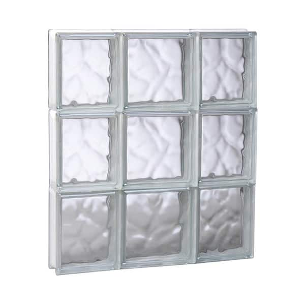 Clearly Secure 1925 In X 2325 In X 3125 In Frameless Non Vented Wave Pattern Glass Block 4629