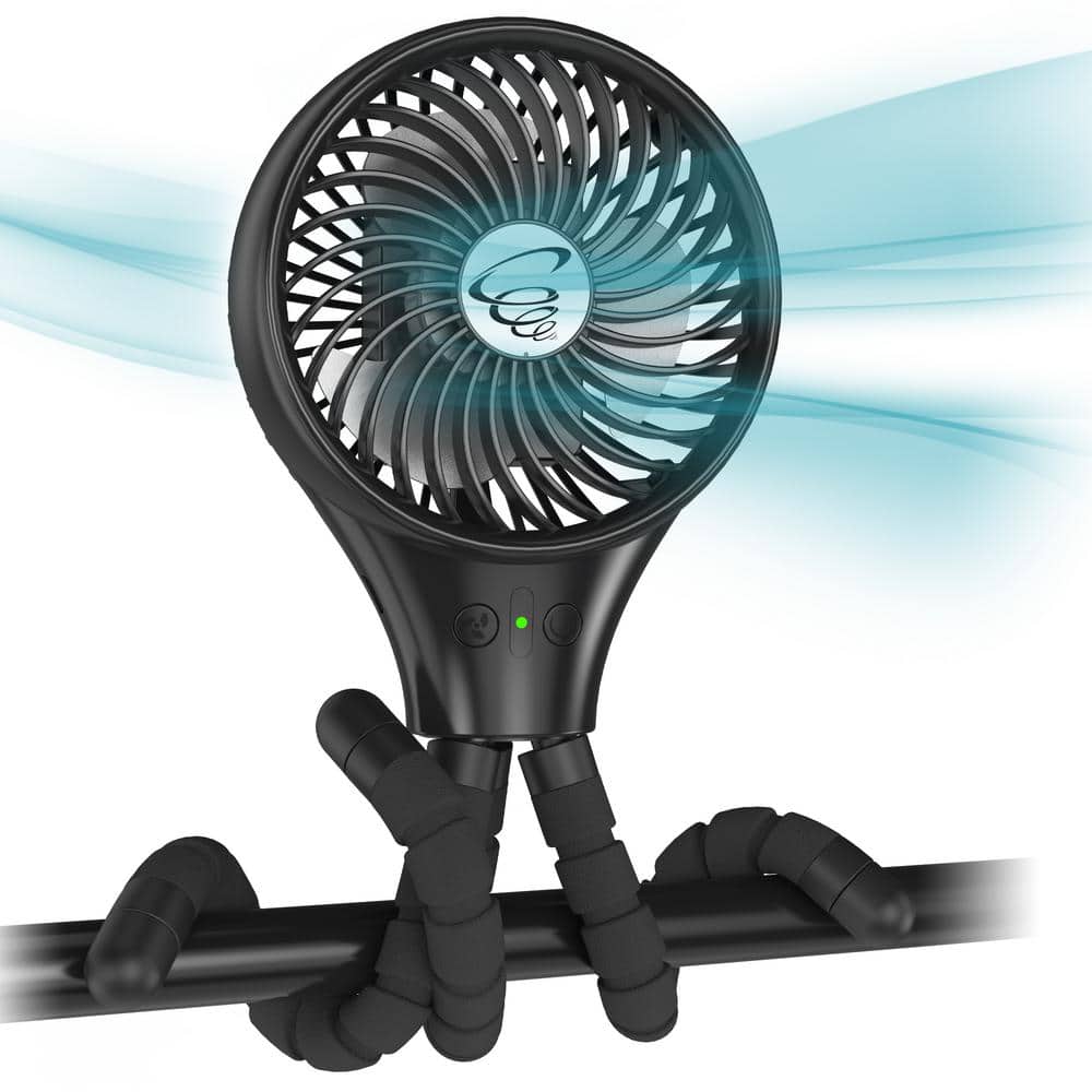 Panergy Stroller Fan, Battery Powered Clip-on Fan With Flexible Tripod Portable Personal Fan 360 Adjustable For Stroller Car Seat Treadmill