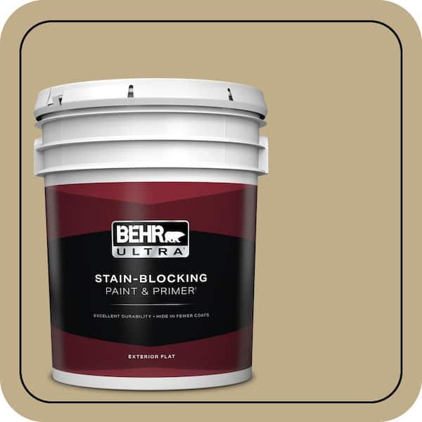 BEHR ULTRA 5 gal. #S320-4 Oat Field Flat Exterior Paint & Primer