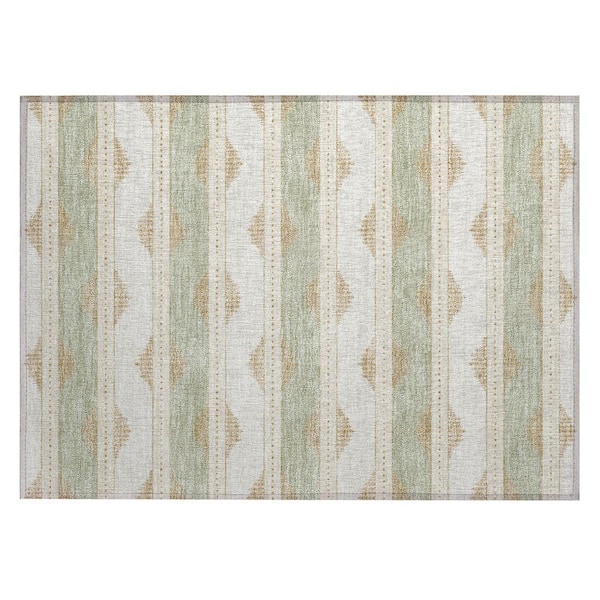 Chantille Machine Washable Indoor/Outdoor Abstract ACN3067 Cream 2 ft. x 3 ft. Accent Rug