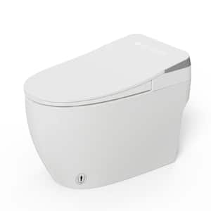 1.28 GPF Tankless Elongated Smart Electric Toilet Bidet in White, Auto Flush, Heated Seat and Remote