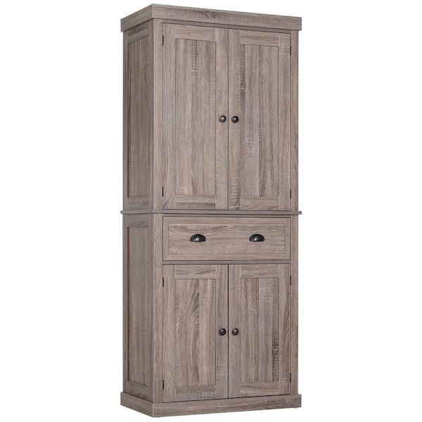 Unbranded 30 in. W x 16 in. D x 72.5 in. H Bathroom Brown Linen Cabinet