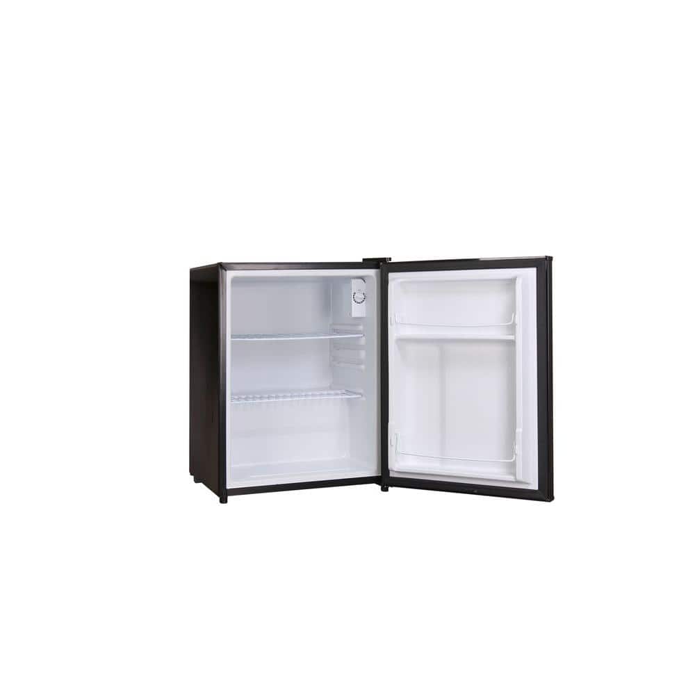 Compact Black Freestanding Smart Refrigerator with Reversible Door