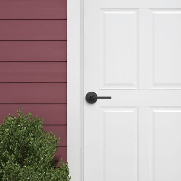 Schlage Home Essentials Hendrix Matte Black Keyed Entry Door