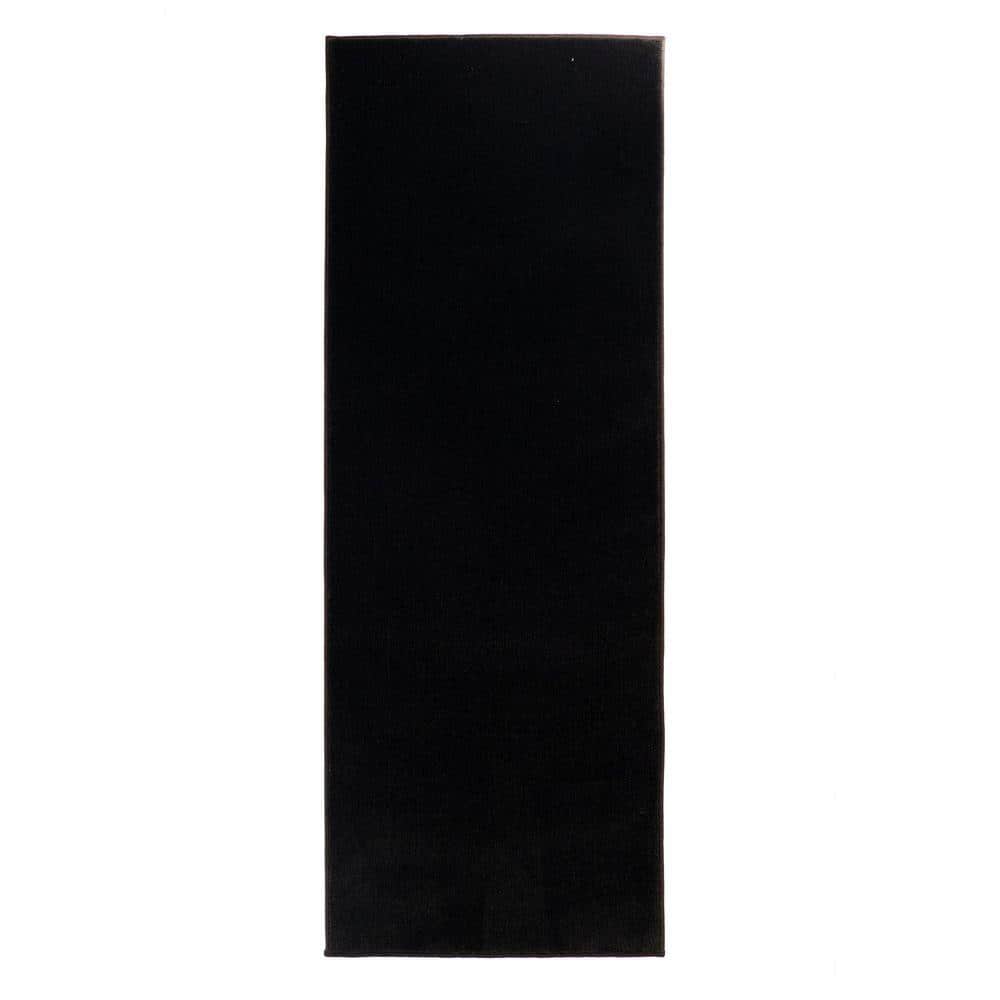RugStylesOnline Euro Solid Black 32 in. Width x Your Choice Length ...