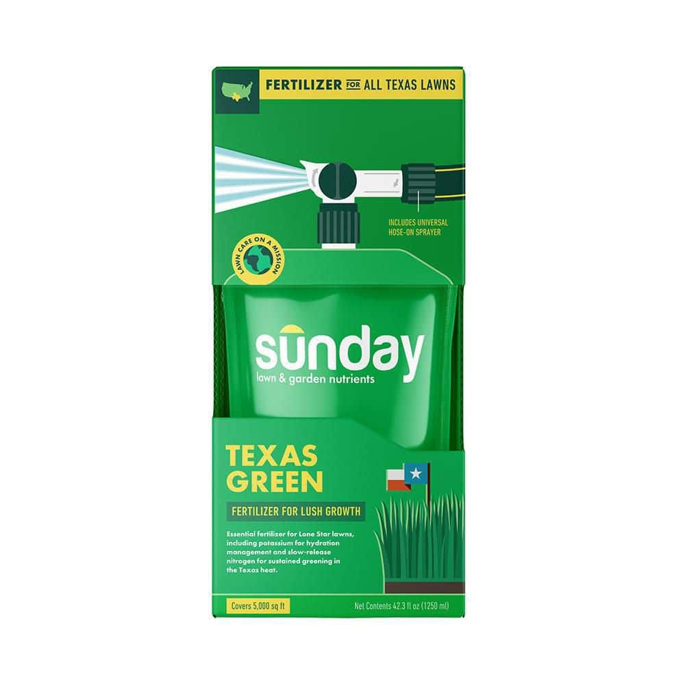 SUNDAY Texas Green Lawn Liquid Fertilizer 42.3 fl oz 5,000 sq ft FB4151 -  The Home Depot