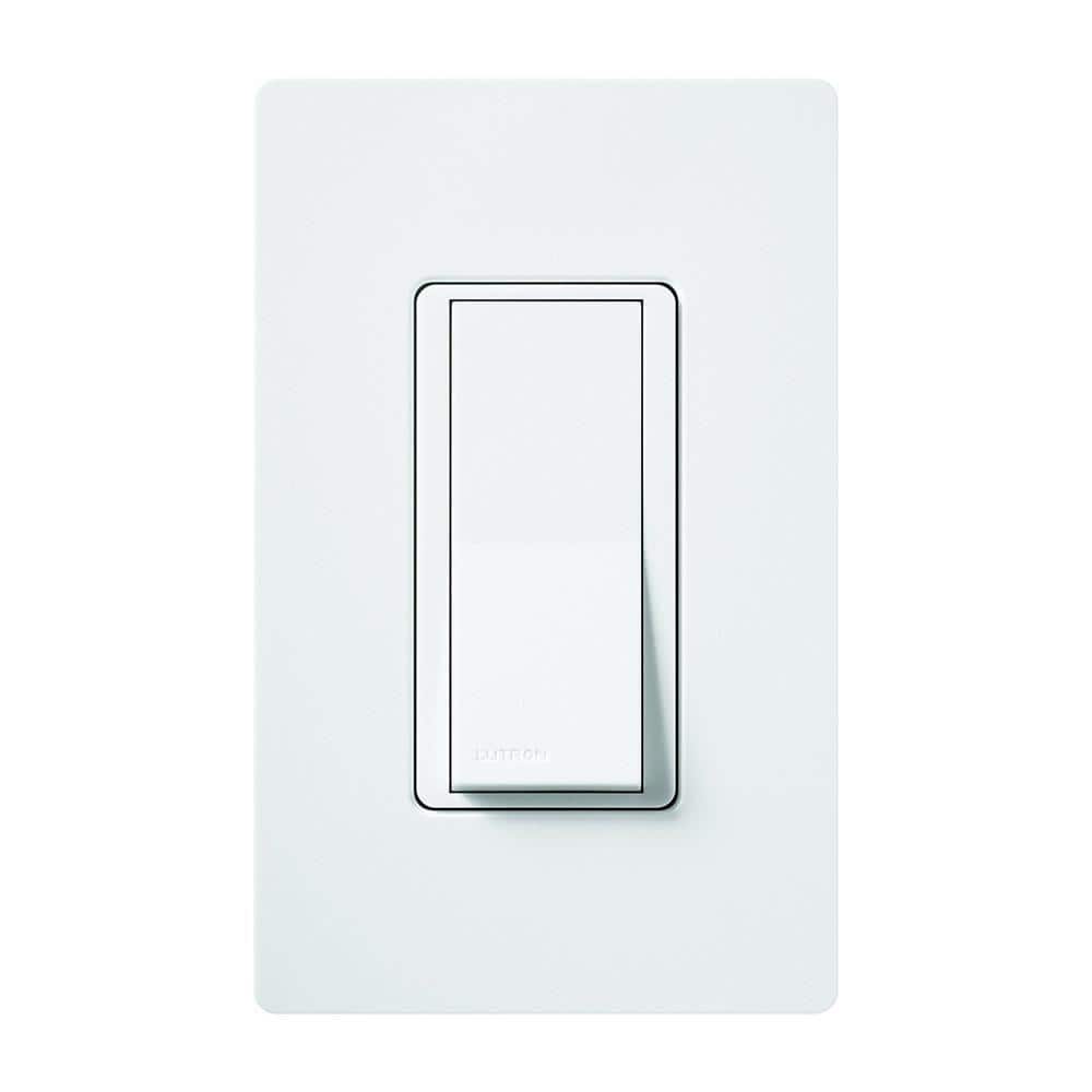 White Glossy 3-Way Rocker Switch with Locator Light