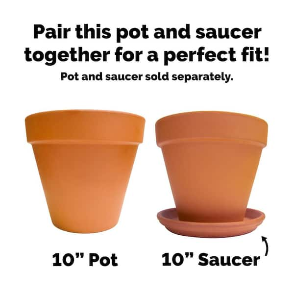 Pennington 9.5 in. Medium Clay Terra Cotta Pot 100528519 - The Home Depot