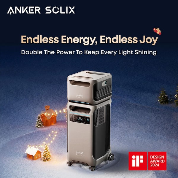 SOLIX F3800 Power Station w/ 1-Expansion Battery, 7680Wh, 6000-Watt, Home Backup/RVs Push Button Start Battery Generator