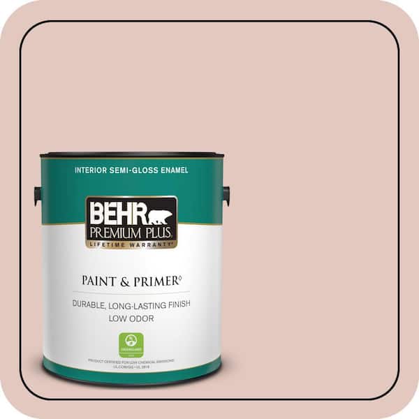 BEHR PREMIUM PLUS 1 gal. #S170-2 Rosewater Semi-Gloss Enamel Low Odor Interior Paint & Primer