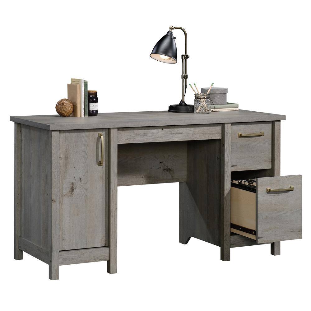 Mystic Oak Multifunctional Computer Desk with File Storage